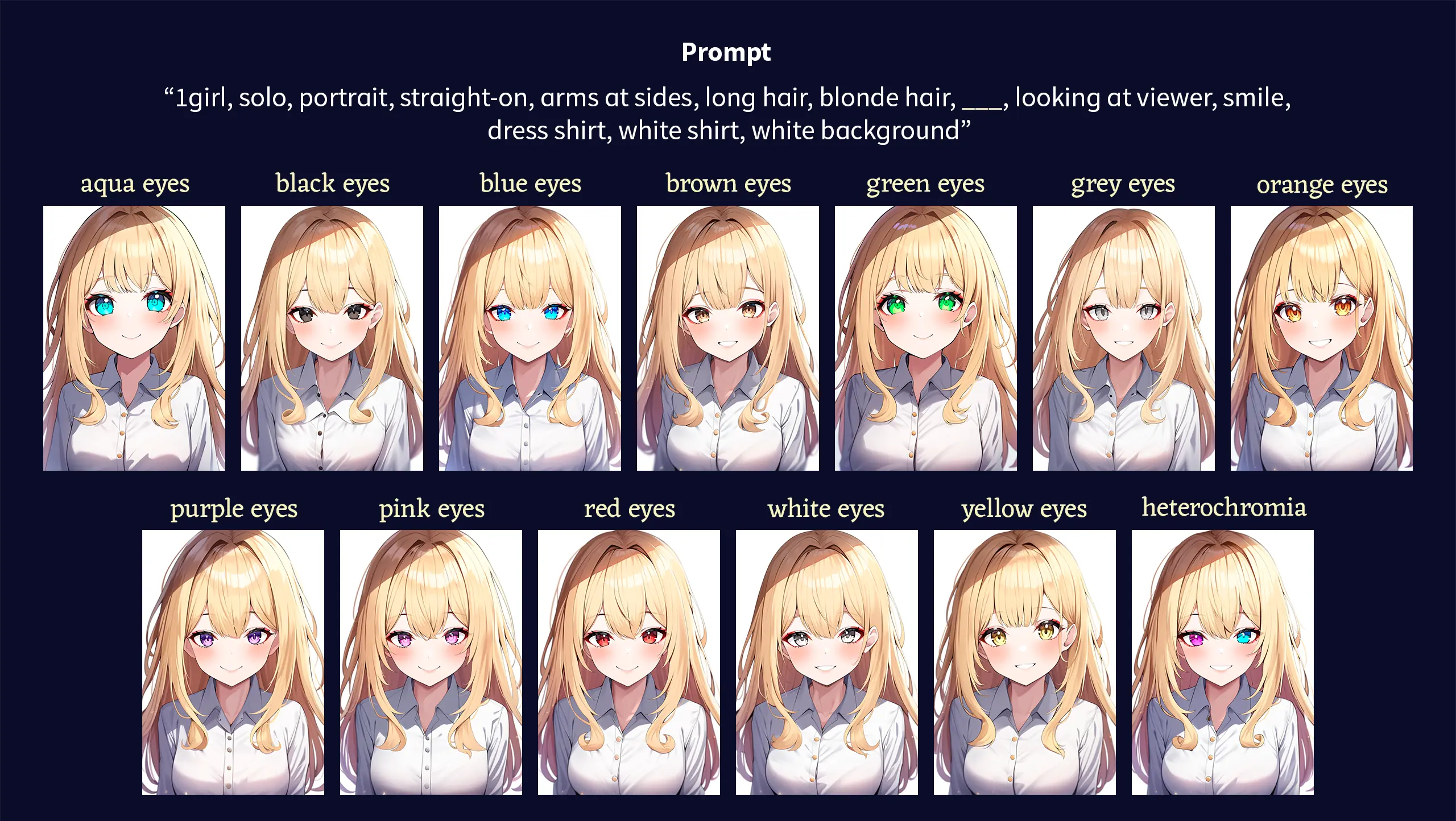 Eye colors.