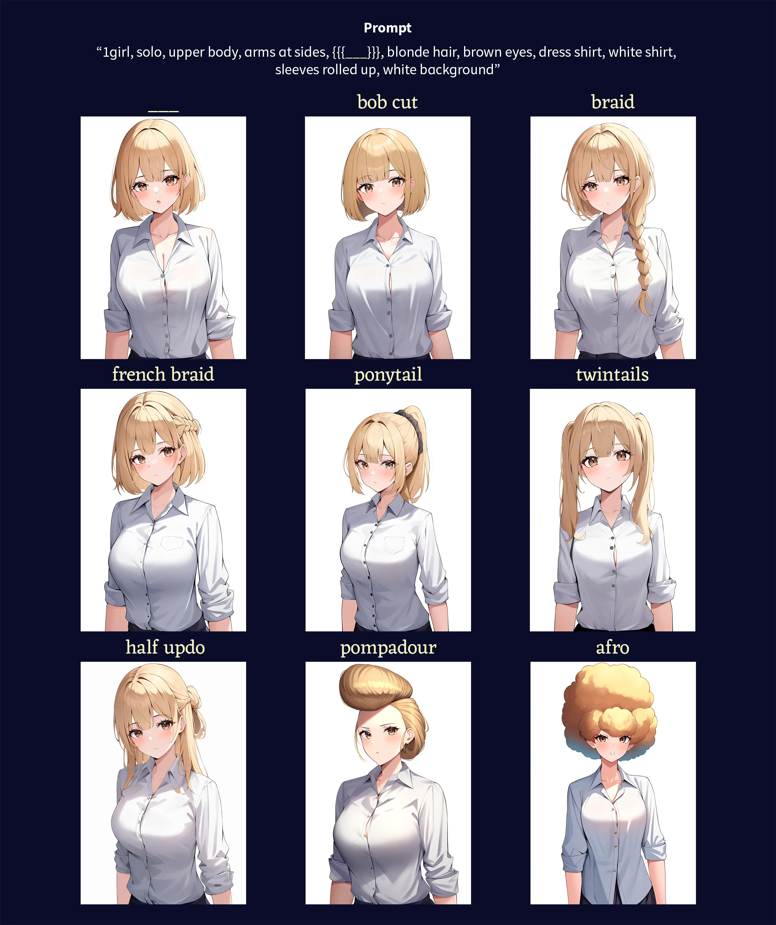 Hairstyles.