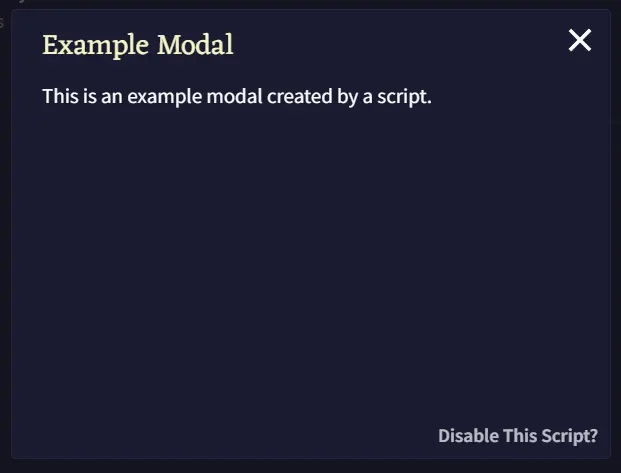 Modal Example