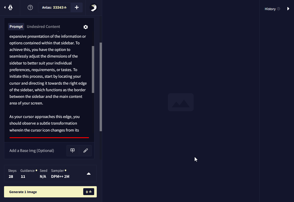 Side bar resizing