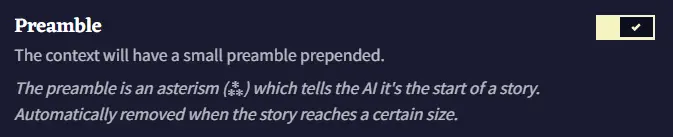 Preamble Screenshot
