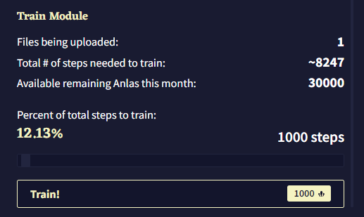 Selecting the step count.
