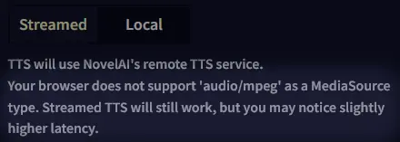 TTS Warning